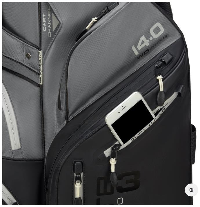 Big Max Dri Lite Silencio 3 Organizer cart bag, svart/grå