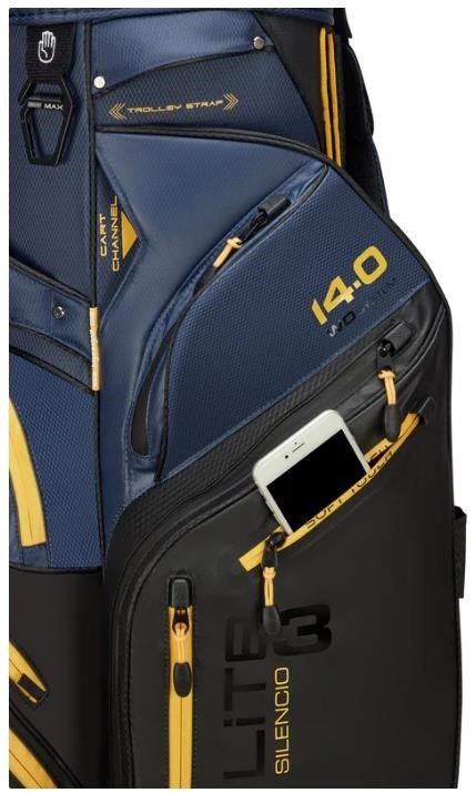 Big Max Dri Lite Silencio 3 Organizer cart bag, black/navy/corn