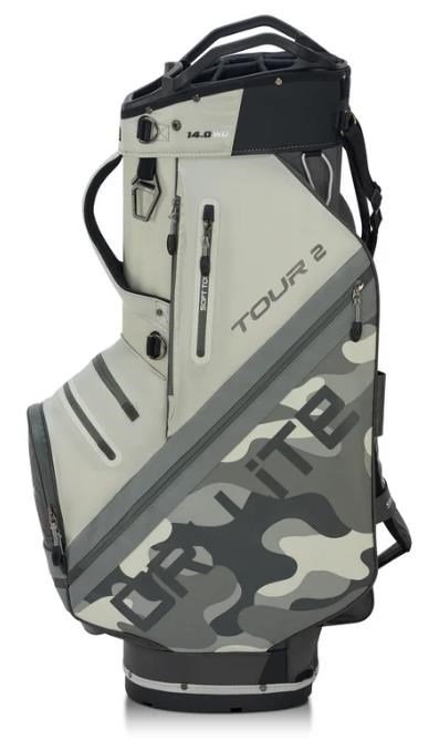 Big Max Dri Lite Tour 2 cart bag, grey camo/off white
