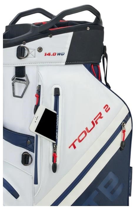 Big Max Dri Lite Tour 2 cart bag, röd/vit/marinblå