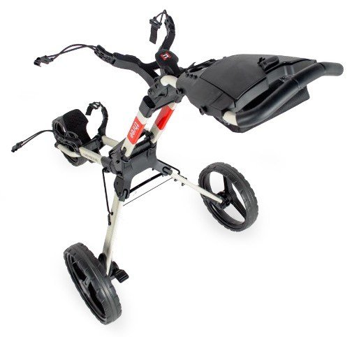 Wishbone Cube Three manuell trolley, vit/röd