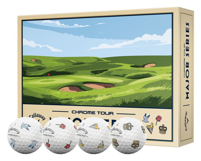 Callaway Limited Edition Chrome Tour Major Series: July Major golfbollar 2026 (12 bollar)