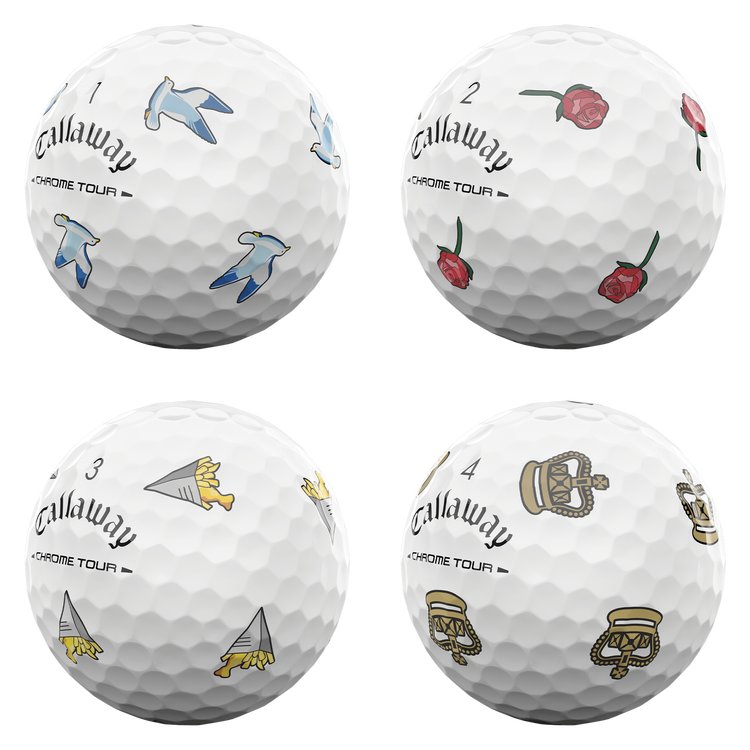 Callaway Limited Edition Chrome Tour Major Series: July Major golfbollar 2026 (12 bollar)