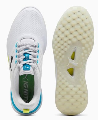 Puma Ignite Elevate 2 herr golfskor, vit/blå
