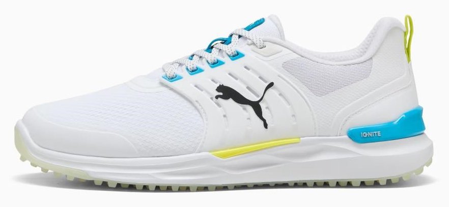 Puma Ignite Elevate 2 herr golfskor, vit/blå