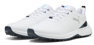 Puma Fusion Grip 6 Evo herr golfskor, vit/silver