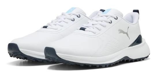 Puma Fusion Grip 6 Evo herr golfskor, vit/silver