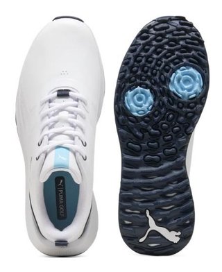 Puma Fusion Grip 6 Evo herr golfskor, vit/silver