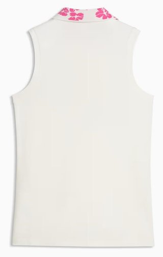 Puma Modalon Floral Rib Sleeveless dampolo, warm white/pink opal