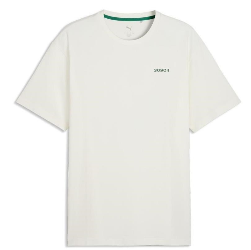 Puma 30904 herr polo, warm white/green
