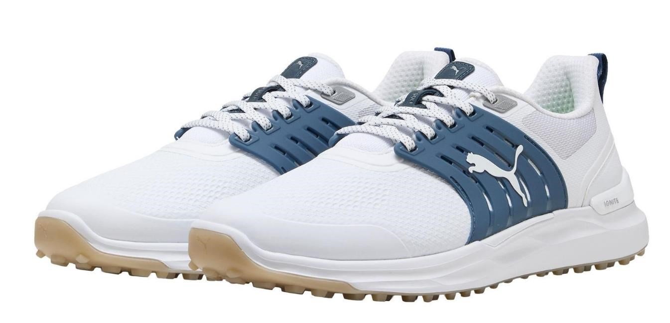 Puma IGNITE Elevate 2 herr golfskor, vit/blå