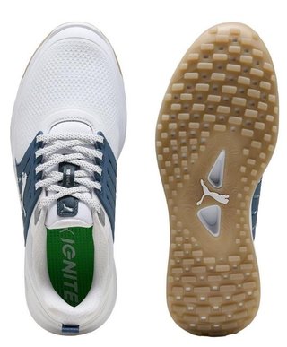 Puma IGNITE Elevate 2 herr golfskor, vit/blå