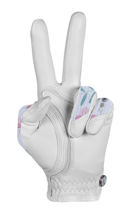Zoom Sun Style Powernet damhandske, vit/blomma