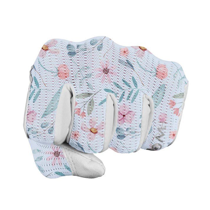 Zoom Sun Style Powernet damhandske, vit/blomma