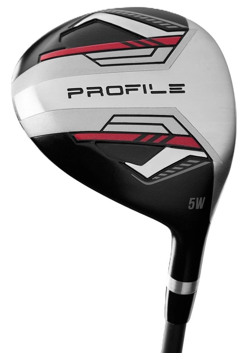 Wilson Profile herr golfset, stål, MRH + ståbag, svart/röd/silver