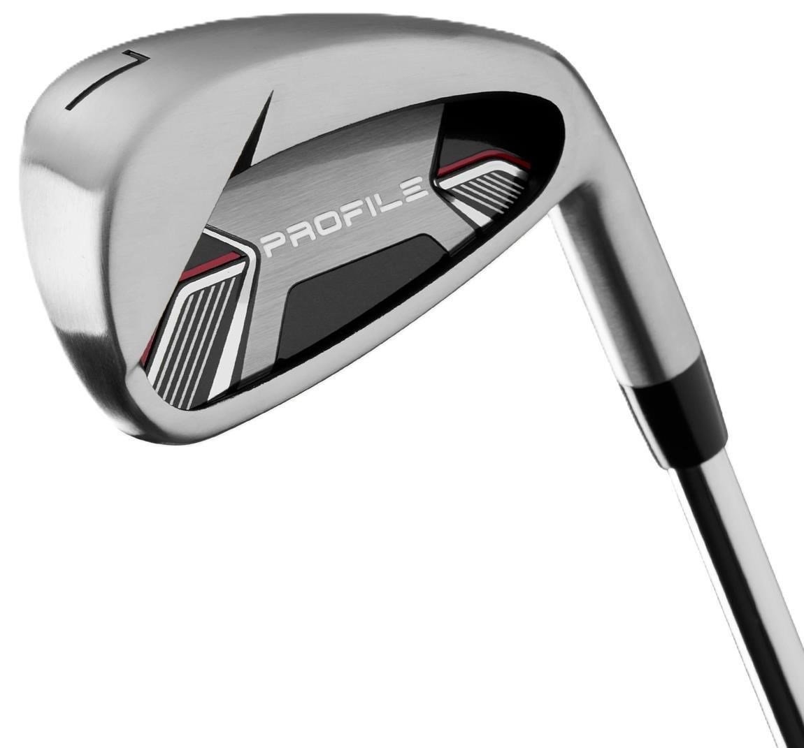 Wilson Profile herr golfset, stål, MRH + ståbag, svart/röd/silver