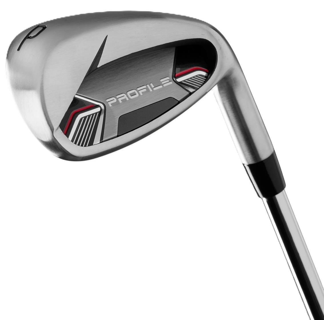 Wilson Profile herr golfset, stål, MRH + ståbag, svart/röd/silver