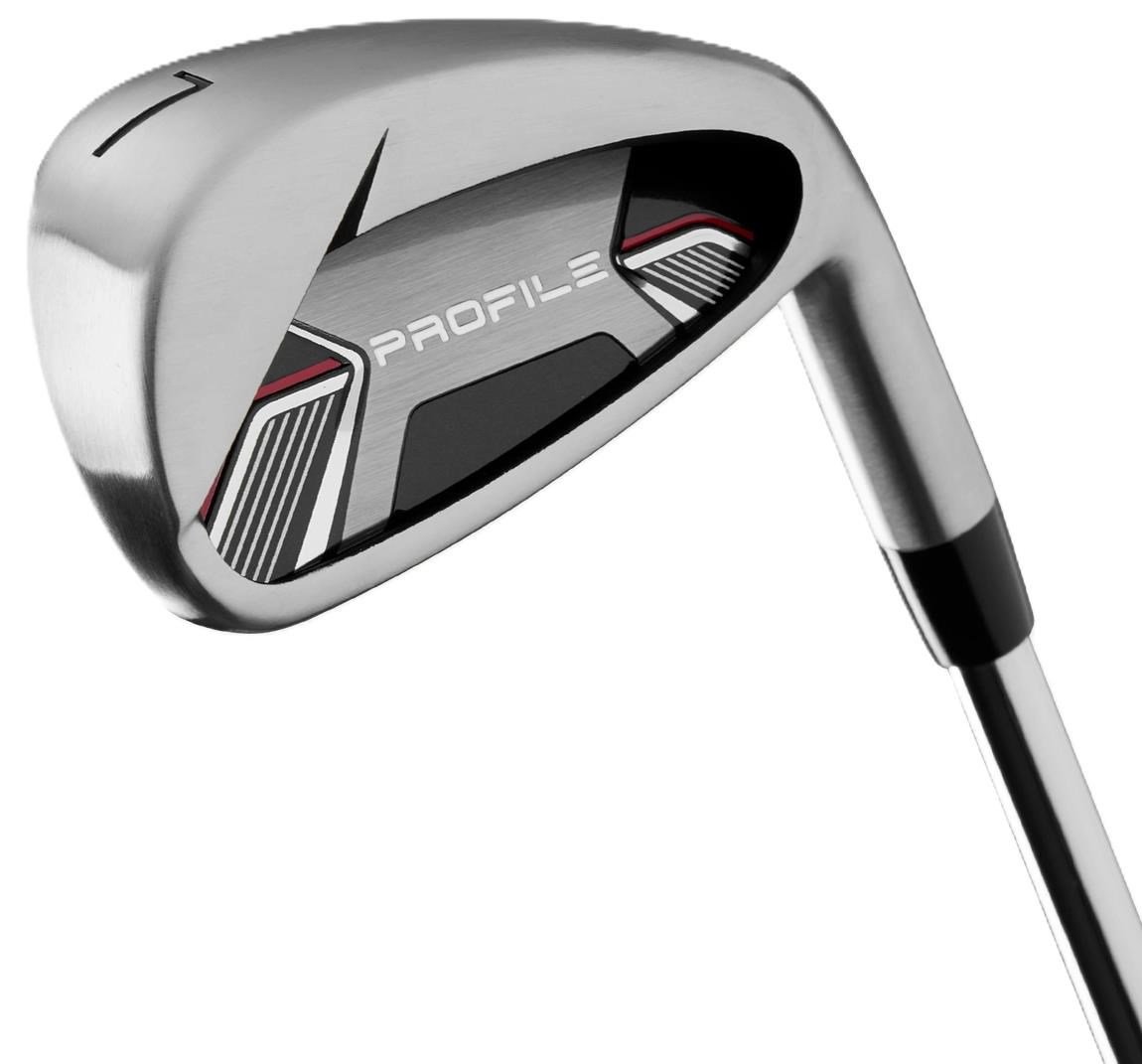 Wilson Profile herr golfset, stål, MLH + ställväska, svart/röd/silver