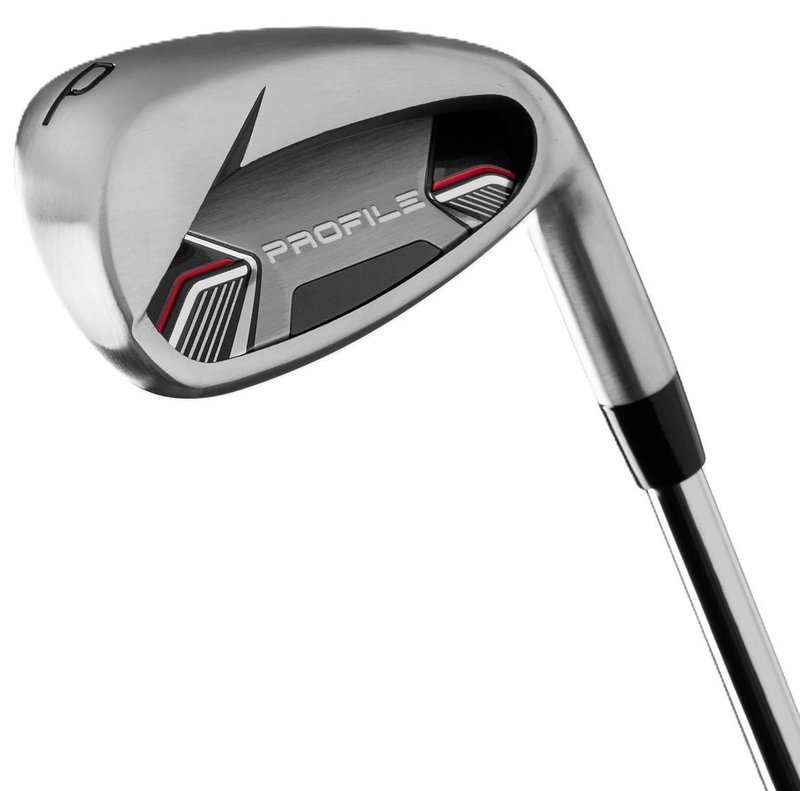 Wilson Profile herr golfset, stål, MLH + ställväska, svart/röd/silver