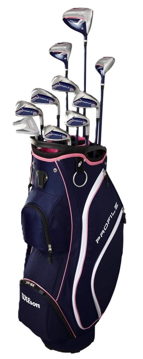 Wilson Profile Ladies golfset, LLH + cart bag, navy/rose gold/silver