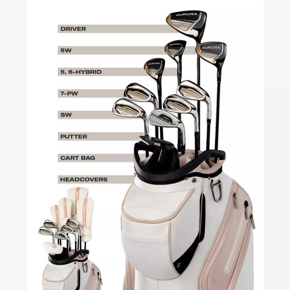 Wilson Aurora damgolfset (grafit), höger + carrybag