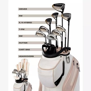 Wilson Aurora damgolfset (grafit), höger + carrybag
