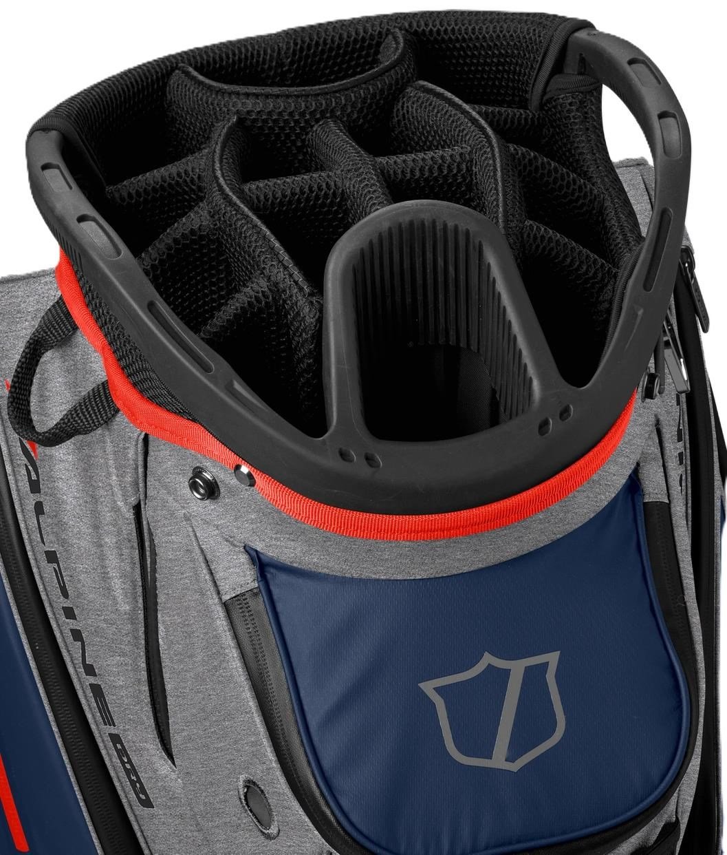 Wilson Alpine Dry cart bag, grå/marinblå/röd