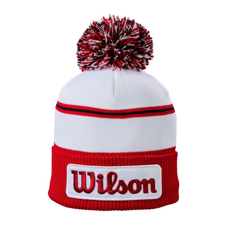 Wilson Tour Winter Beanie herr vintermössa, vit/röd