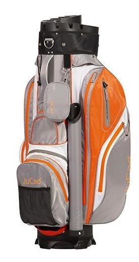 JuCad Manager Waterstop cart bag, ljusgrå/vit/orange