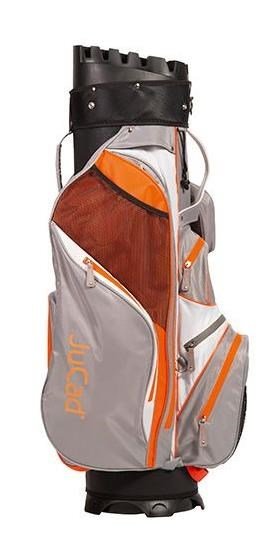 JuCad Manager Waterstop cart bag, ljusgrå/vit/orange
