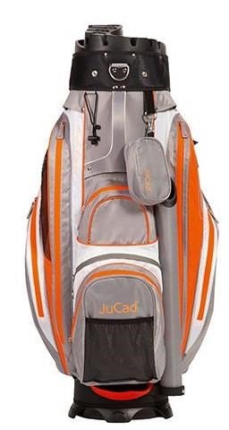 JuCad Manager Waterstop cart bag, ljusgrå/vit/orange
