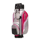 JuCad Manager Waterstop cart bag, ljusgrå/vit/rosa