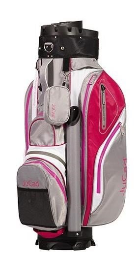 JuCad Manager Waterstop cart bag, ljusgrå/vit/rosa