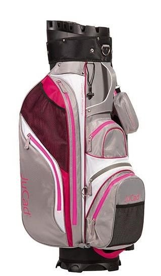 JuCad Manager Waterstop cart bag, ljusgrå/vit/rosa
