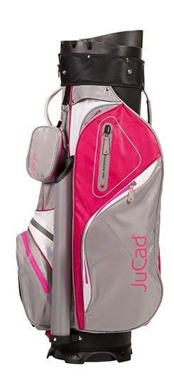 JuCad Manager Waterstop cart bag, ljusgrå/vit/rosa