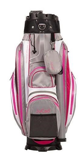 JuCad Manager Waterstop cart bag, ljusgrå/vit/rosa