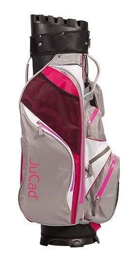 JuCad Manager Waterstop cart bag, ljusgrå/vit/rosa