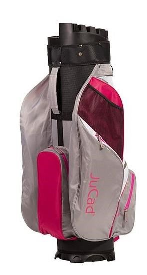 JuCad Manager Waterstop cart bag, ljusgrå/vit/rosa