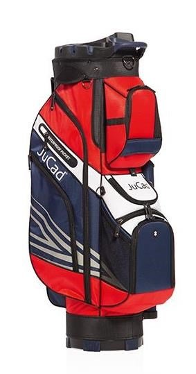 JuCad Quiet Line cart bag, mörkblå/röd/vit