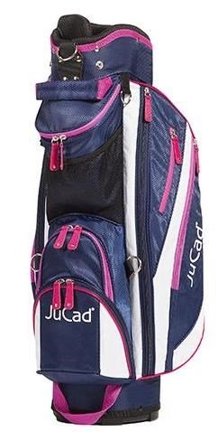 JuCad Junior cart bag, mörkblå/vit/rosa