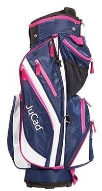 JuCad Junior cart bag, mörkblå/vit/rosa