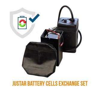 JuStar Powerpack replace kit system no control-unit self-mount, inkl. small battery cells case and cover