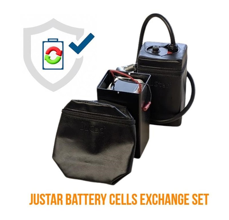 JuStar Powerpack replace kit system no control-unit self-mount, inkl. small battery cells case and cover
