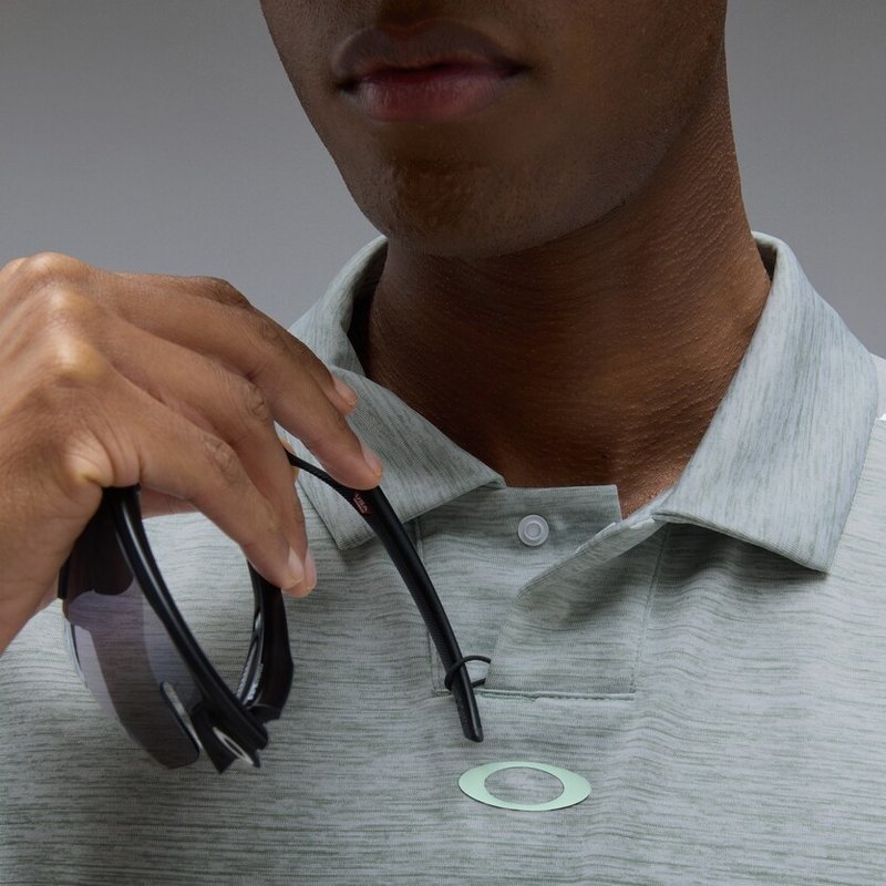 Oakley C1 Gradient herr polo, gradient faded green/white