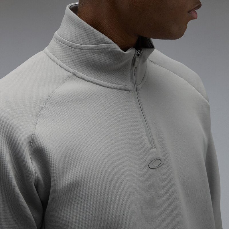 Oakley Platform Quater Zip herr sweatshirt, cement