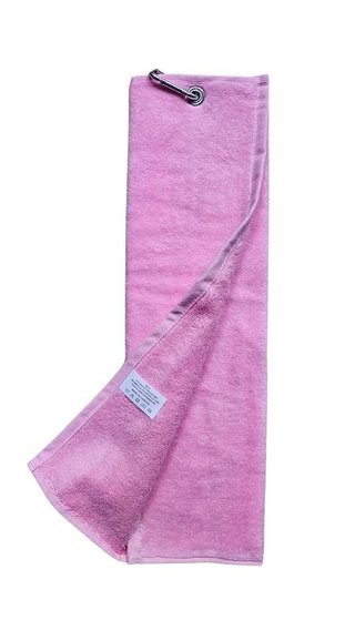 OEM Trifold golfhandduk, rosa