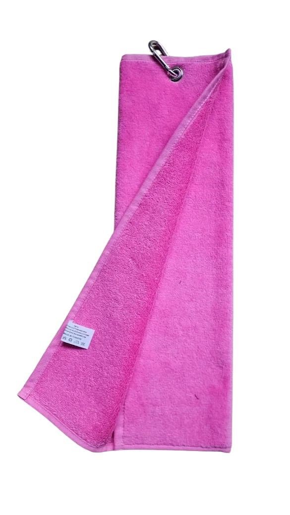 Trifold golfhandduk, fuchsia