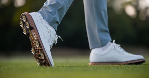FootJoy Premiere Series Marquis herr golfskor, vit/brun