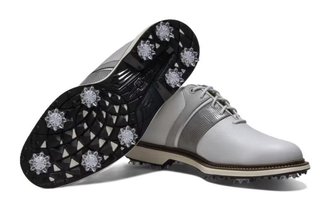 FootJoy Premiere Series Packard herr golfskor, vit/grå