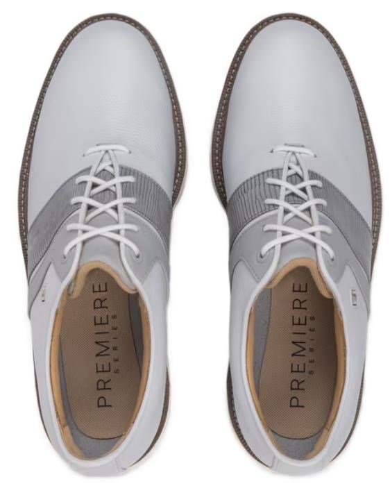FootJoy Premiere Series Packard herr golfskor, vit/grå